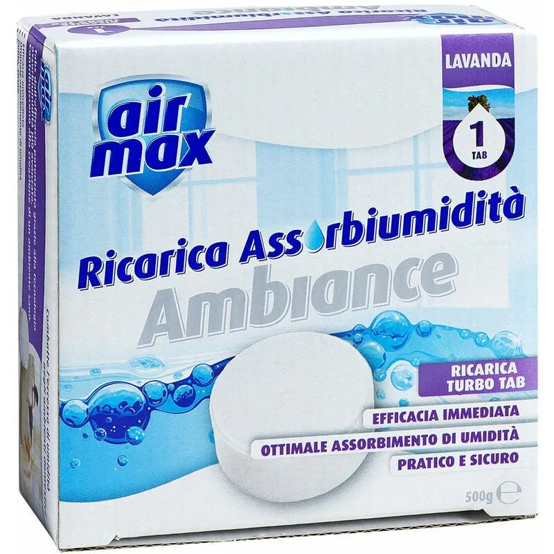 Airmax - ricarica assorbiumidita' da 500 gr tab pasticche fragranza lavanda