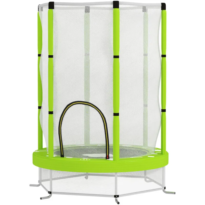 Aiyaplay - Tappeto Elastico Bambini 3-6 Anni Ø140cm con Rete Verde