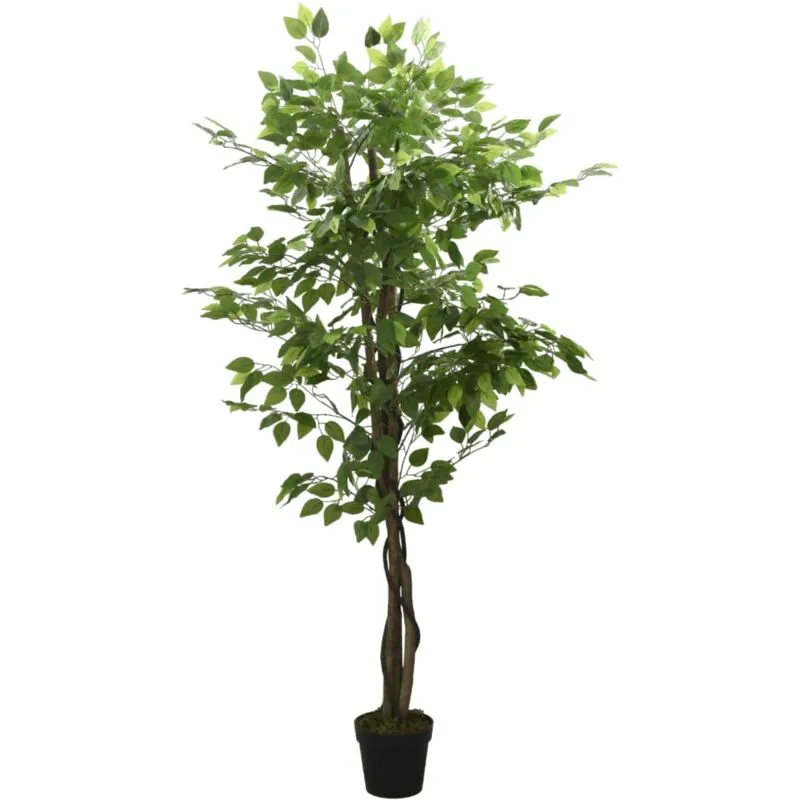 vidaXL Albero di Ficus Artificiale 630 Foglie 120 cm Verde