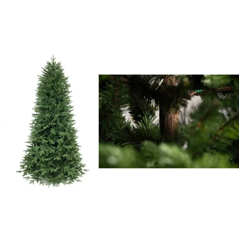 Xone - albero di natale 210cm dankan Kennedy - palo effetto tronco - Real touch - pe+pvc - natalizio verde