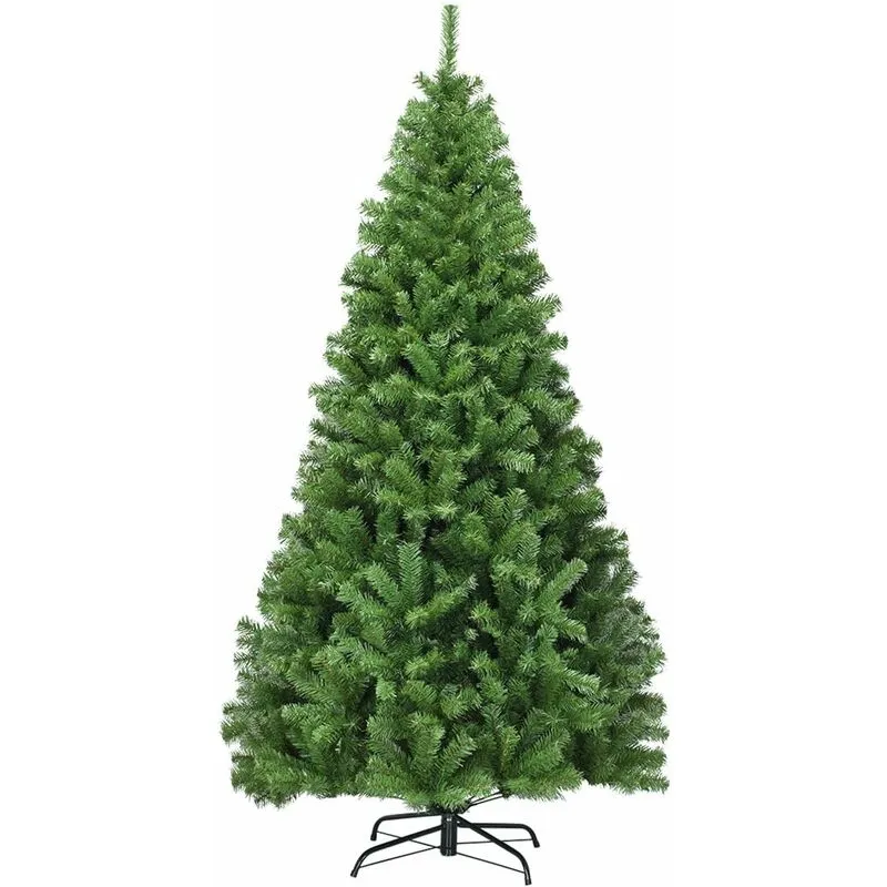  Albero di Natale 180/225 cm, Albero di Natale Artificiale con 1000/1346 Rami Densi e Base in Metallo con Cuscinetto Antiscivolo, Albero di