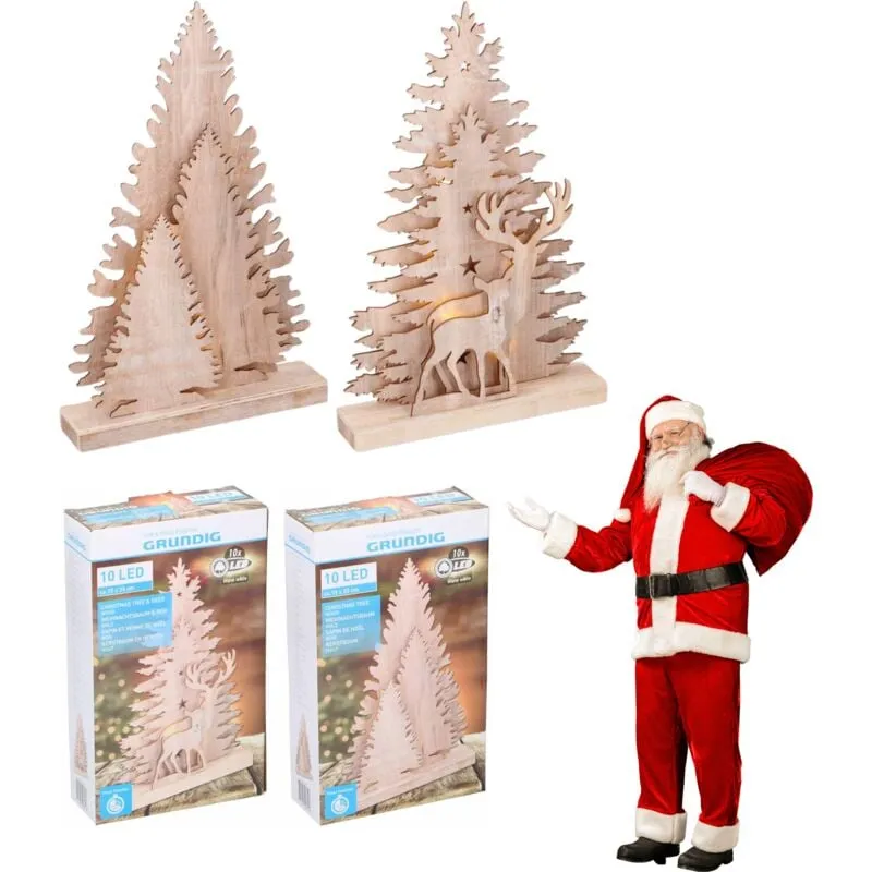 Albero di Natale 25 cm, 10 LED