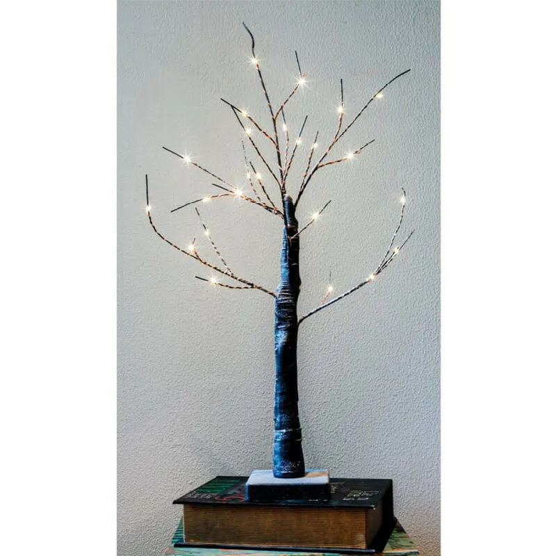  - Last Units illuminato albero 60cm 24 led luce calda con batterie 3xaaa