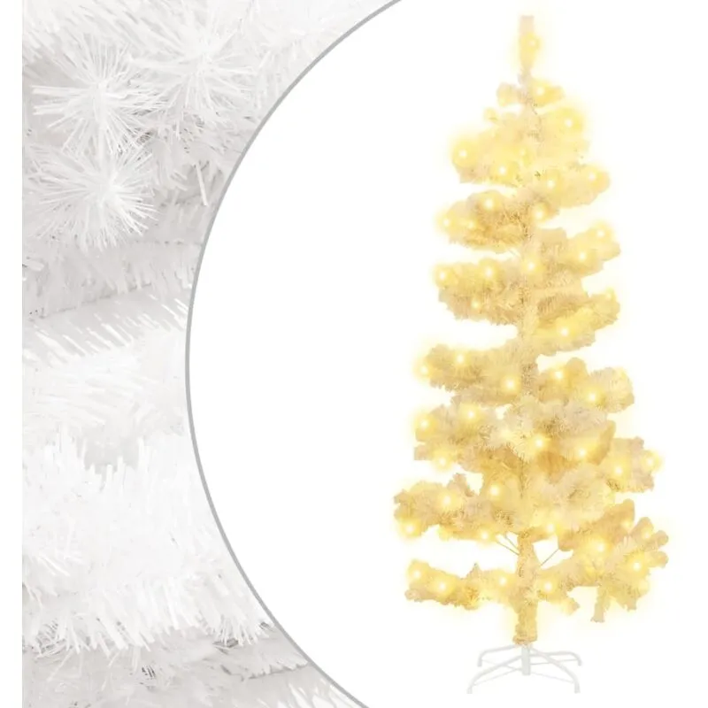 Vidaxl - Albero di Natale Preilluminato con Vaso Bianco 180 cm in pvc