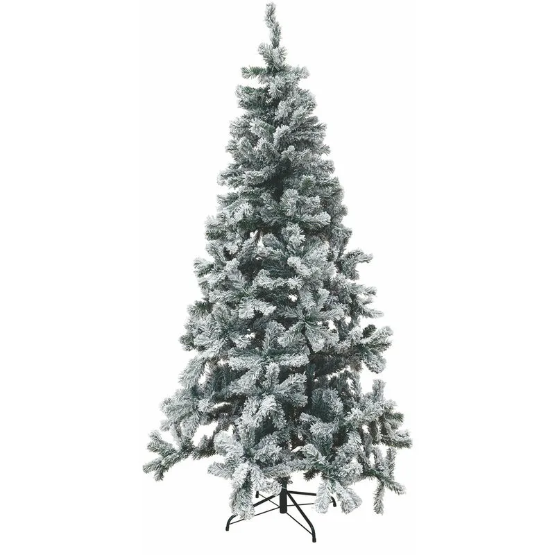 Albero di natale abete verde innevato in pvc - Altezza 180 cm - 500 rami