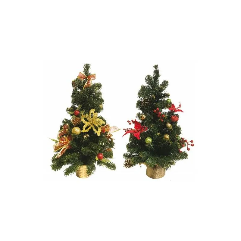 Fraschetti - mini albero natale da tavolo piccolo albero h cm 40 con decorazioni 50023