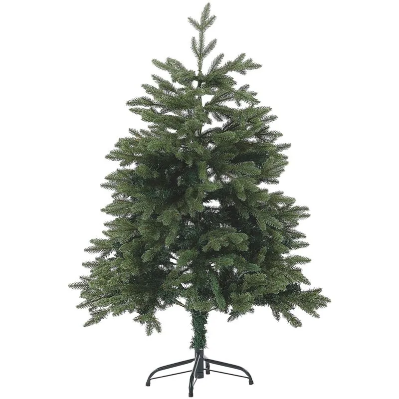 Albero di Natale Artificiale Verde Tradizionale Base Metallo pvc 120 cm Huxley