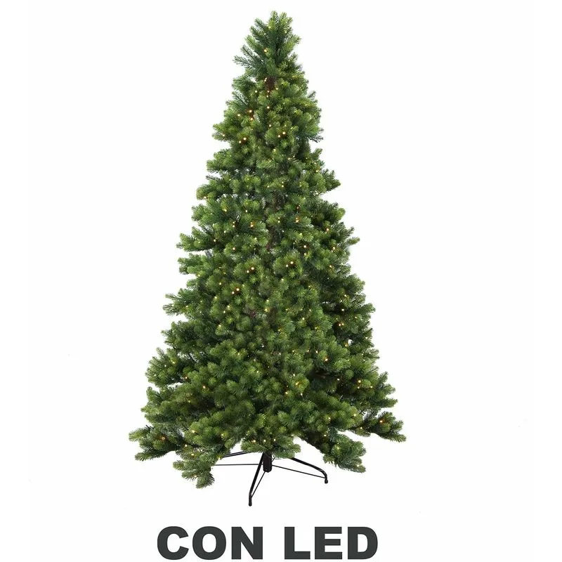 Albero di Natale Artificiale con Led monte durando verde Varie Misure