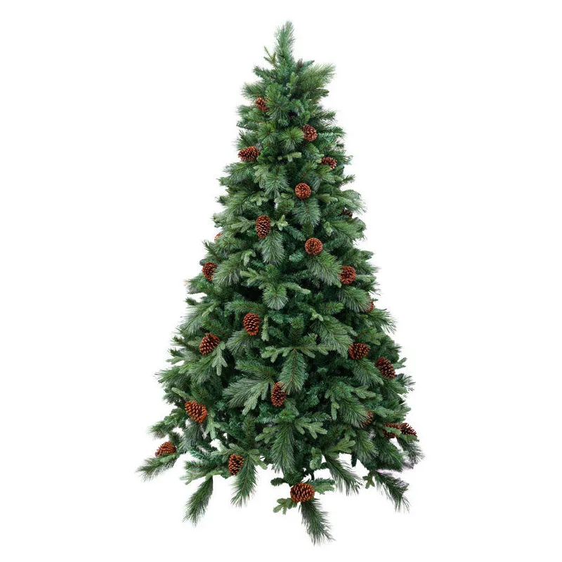 Giordanoshop - Albero di Natale Artificiale 240 cm Rami Pigna del Gargano Verde con Pigne