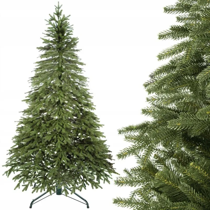 Springos - albero di natale artificiale abete caucasico 180cm premium pe denso come vero + gratis