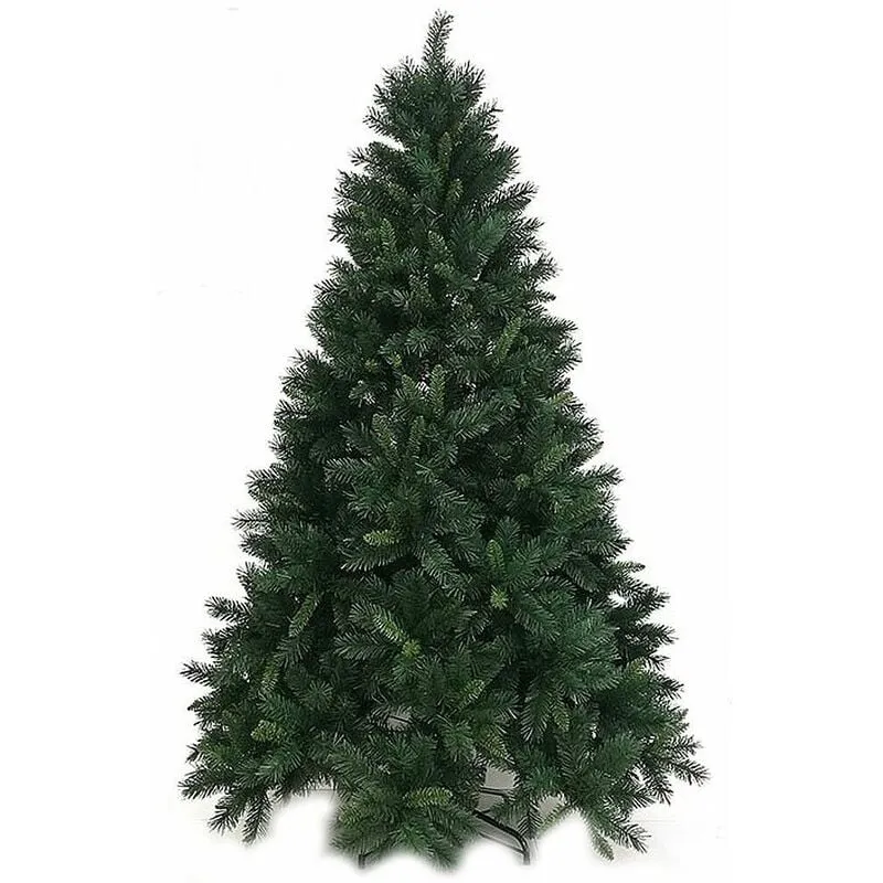 Albero di natale artificiale apertura ad ombrello decorazioni cm 180 210 230 270 folto alto pvc ignifugo verde artificiale - misura: Albero 230 cm