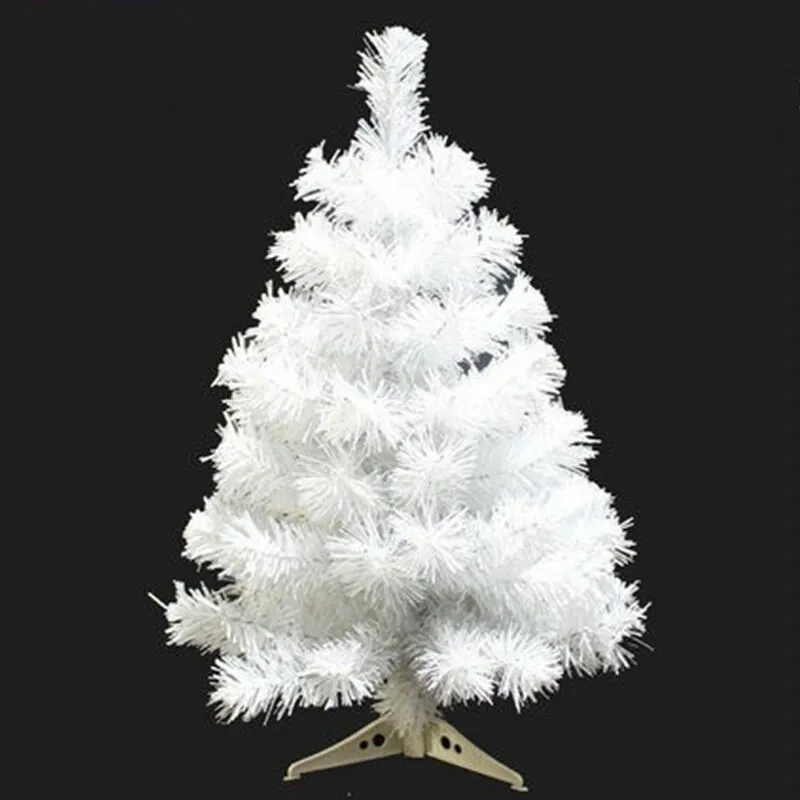 Albero di natale artificiale bianco piccolo per addobbi da decorazioni casa 90CM 135 punte con base in plastica piccolo