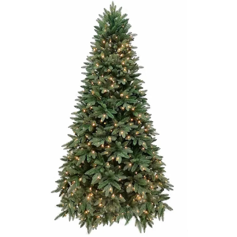 Albero di Natale Artificiale 240 cm 84 Rami 600 Luci led Platano del Gargano Verde