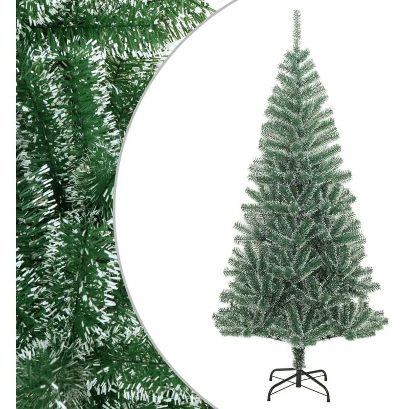 Albero di Natale Artificiale con Neve Fioccata Verde 240 cm - Vidaxl