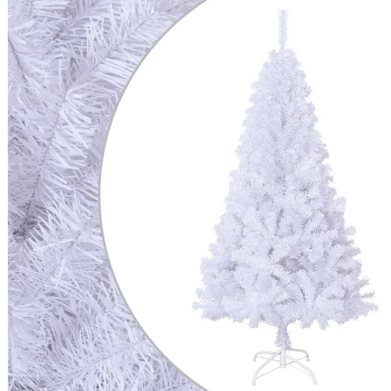 Torana - Albero di Natale Artificiale con Rami Spessi Bianco 150 cm pvc