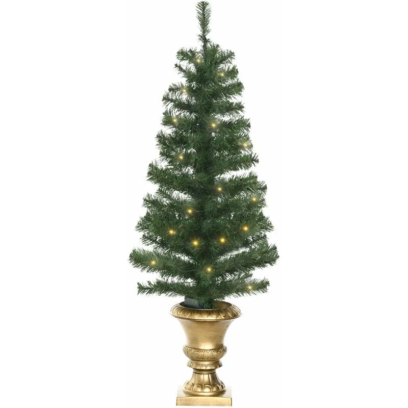 Albero di Natale Artificiale H120 cm 140 Rami con Luci led Verde