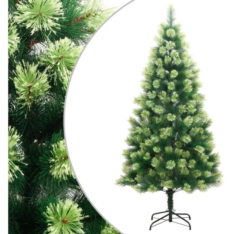 Albero di Natale Artificiale Incernierato con Base 180 cm - Vidaxl