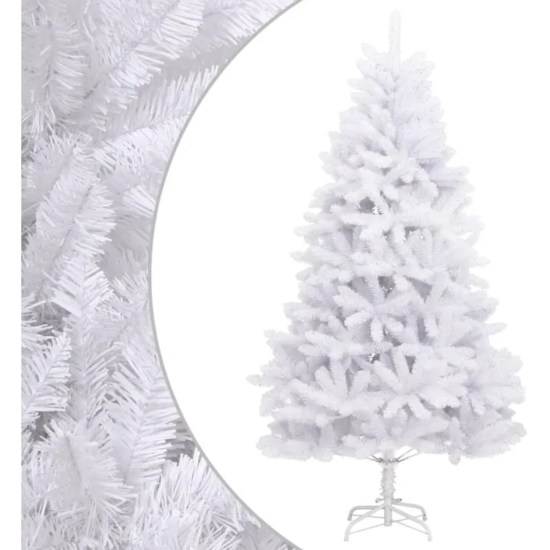 Vidaxl - Albero di Natale Artificiale Incernierato con Base Bianco 270cm Bianco