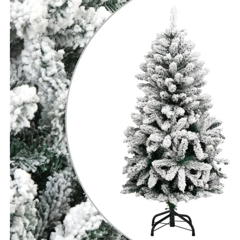 Albero Natale Artificiale Incernierato con Neve Fioccata 120 cm - Vidaxl