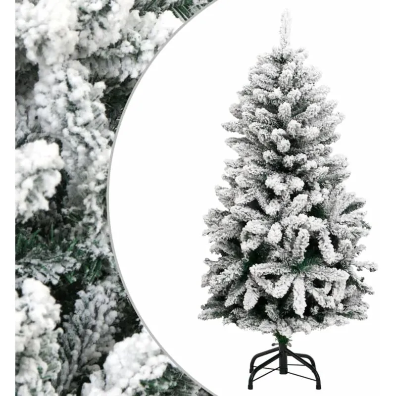 Albero Natale Artificiale Incernierato con Neve Fioccata 150 cm - Vidaxl