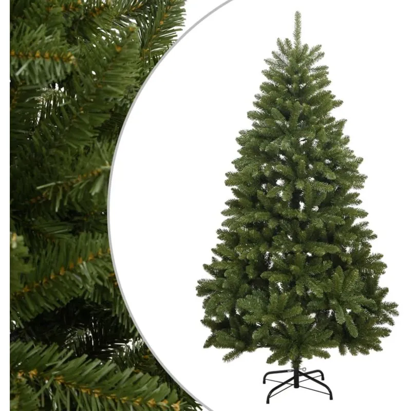 Albero di Natale Artificiale Incernierato con Base Verde 240 cm - Vidaxl