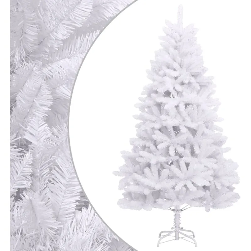 Albero di Natale Artificiale Incernierato con Base Bianco 300cm - Vidaxl