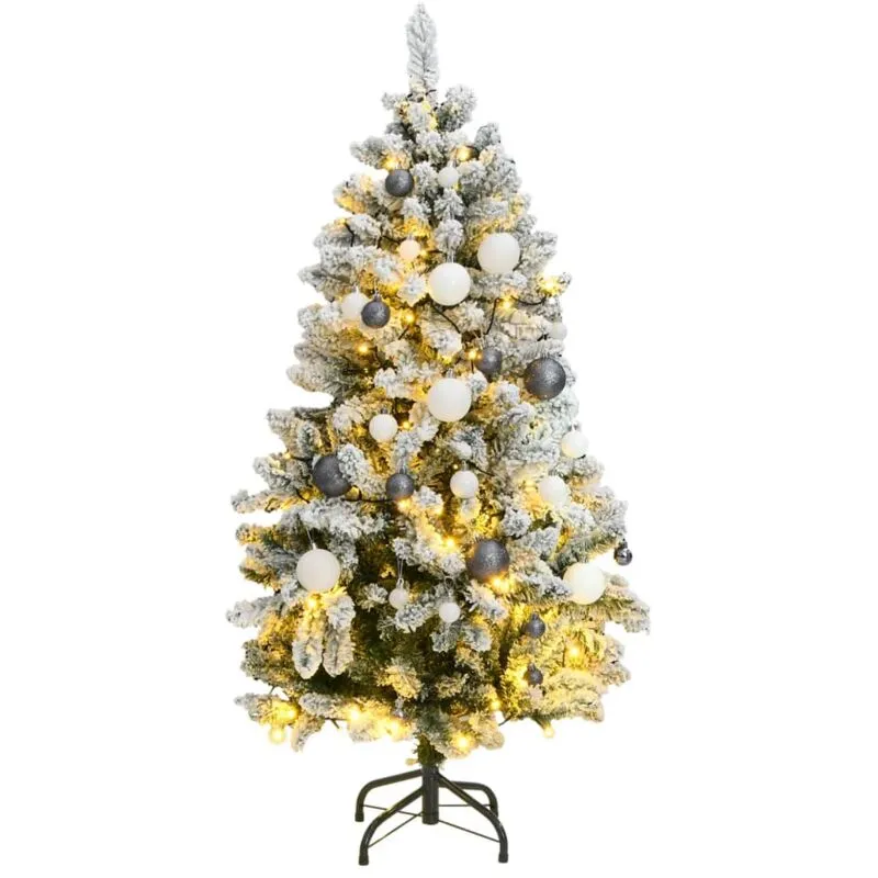 Albero Natale Incernierato con 150 led e Palline 150 cm - Vidaxl