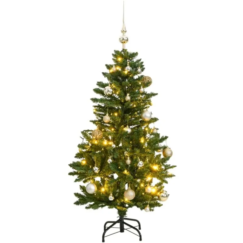 Vidaxl - Albero Natale Incernierato con 150 led e Palline 150 cm