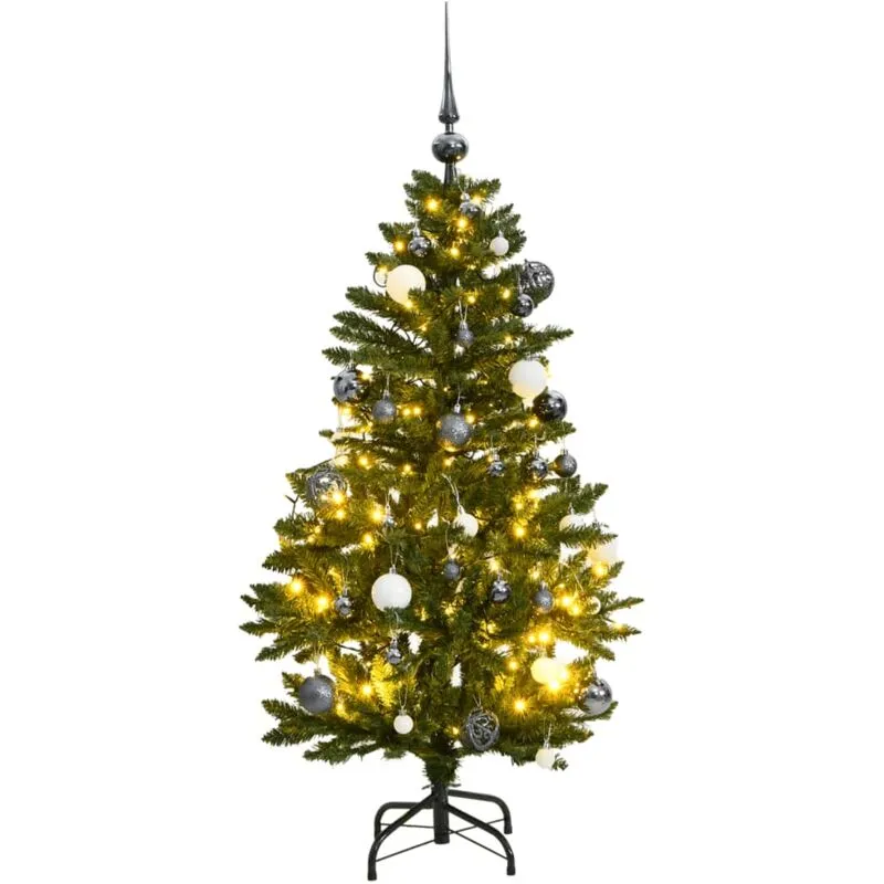 Albero Natale Incernierato con 150 led e Palline 150 cm - Vidaxl