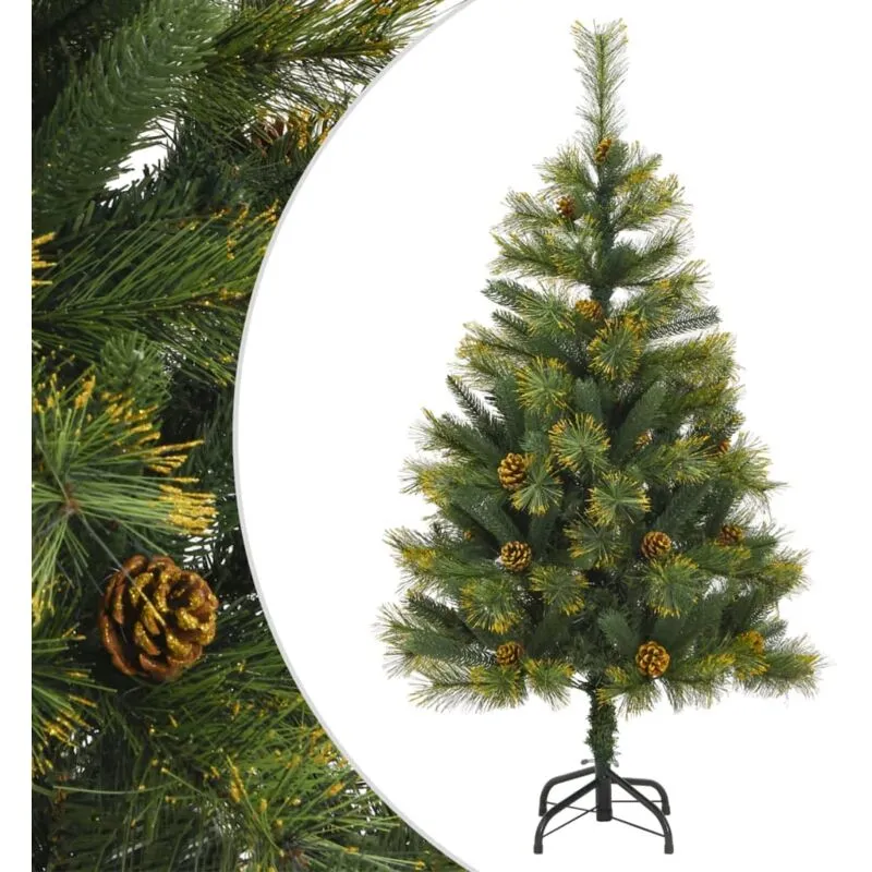 Vidaxl - Albero di Natale Artificiale Incernierato con Pigne 120 cm