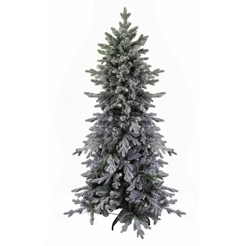 Albero di Natale Artificiale Innevato 210 cm 2450 Rami Grinch Slim Verde