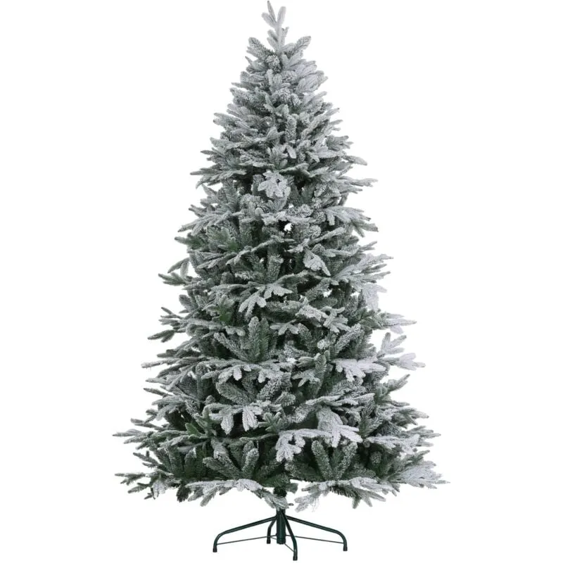 Giordanoshop - Albero di Natale Artificiale Innevato 180 cm 2531 Rami Alto e Stretto Verde