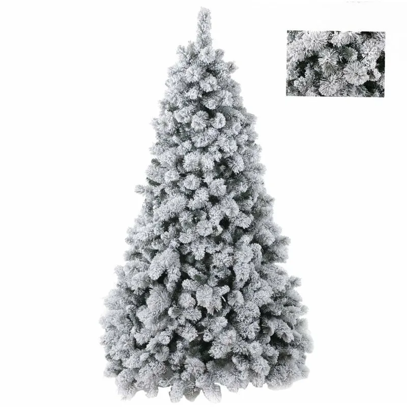 Giordanoshop - Albero di Natale Artificiale Innevato 281 Rami Abete Verde