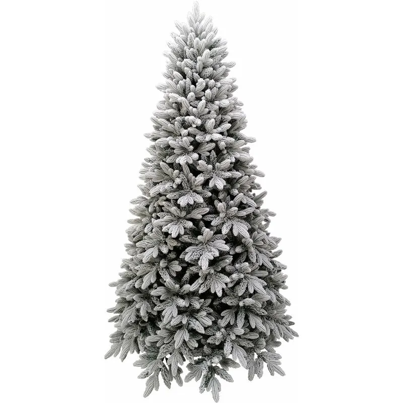 Albero di Natale Artificiale Innevato Acero del Gargano Verde Altezza 210 cm