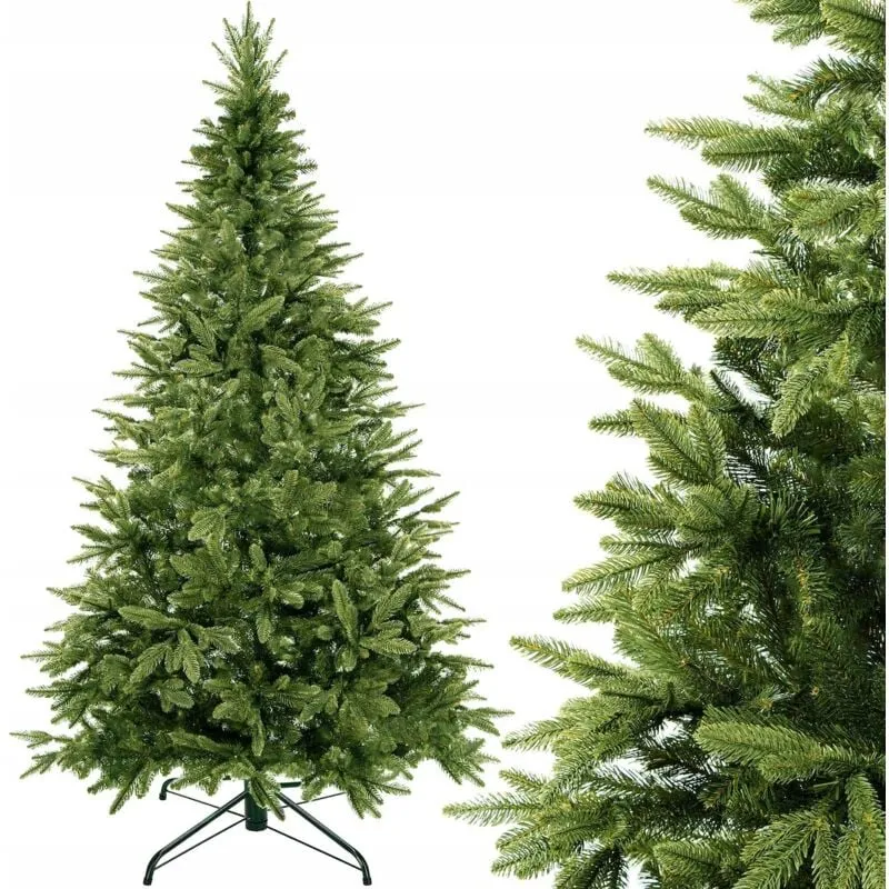 ALBERO DI NATALE ARTIFICIALE PE ABETE NATURALE DELUX 150cm DENSO COME VERO + OMAGGIO