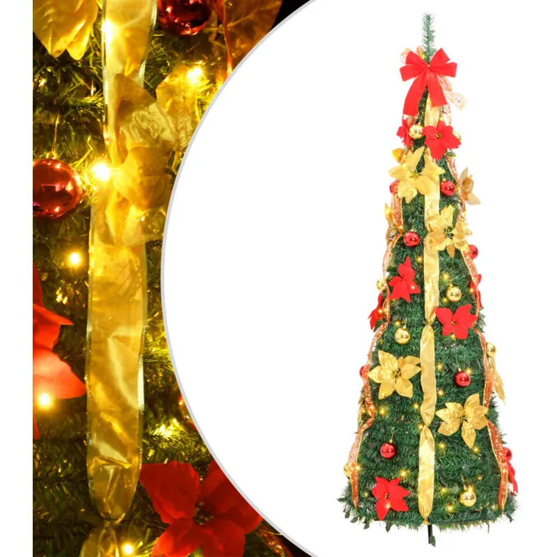 Albero di Natale Artificiale Pop-up con 150 LED Verde 180 cm vidaXL