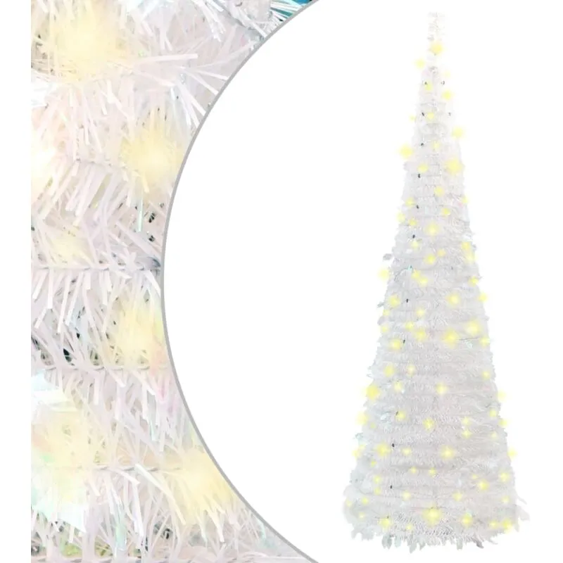 Albero di Natale Artificiale Pop-up con 100 led Bianco 150 cm - Vidaxl