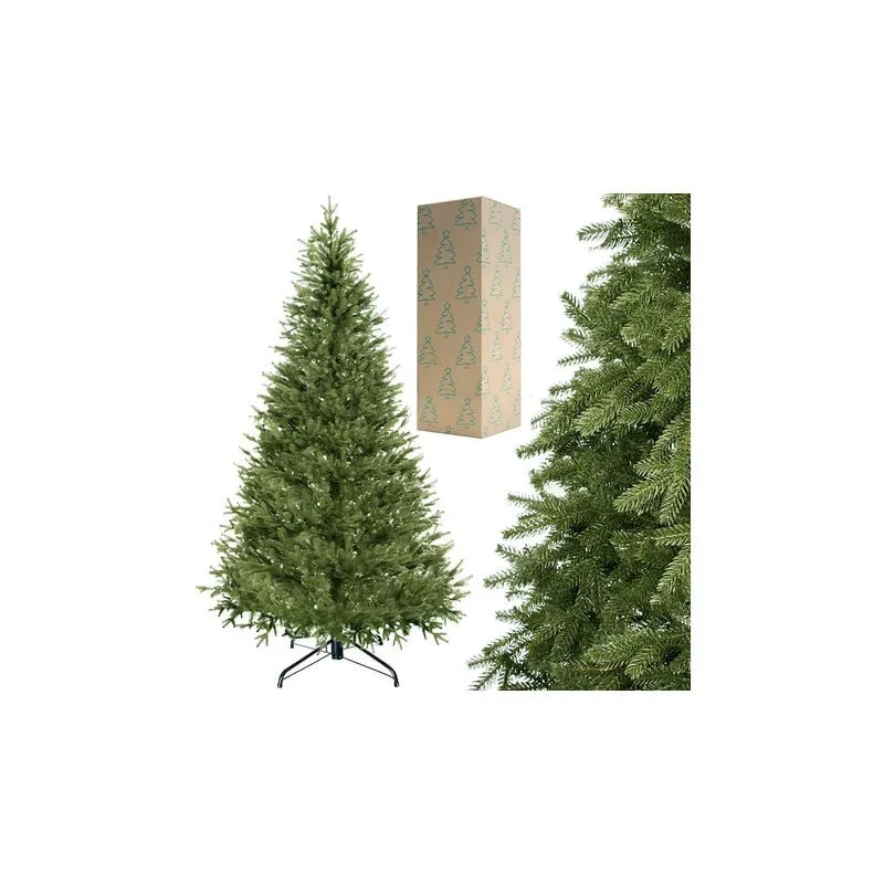 Albero di Natale Artificiale Premium Abete 210 cm Albero di Natale 3D stampato ad iniezione Albero di Natale Abete Rosso incl. supporto in metallo