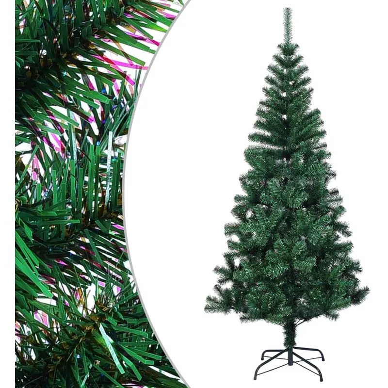 Torana - Albero di Natale Artificiale Punte Iridescenti Verde 240 cm pvc