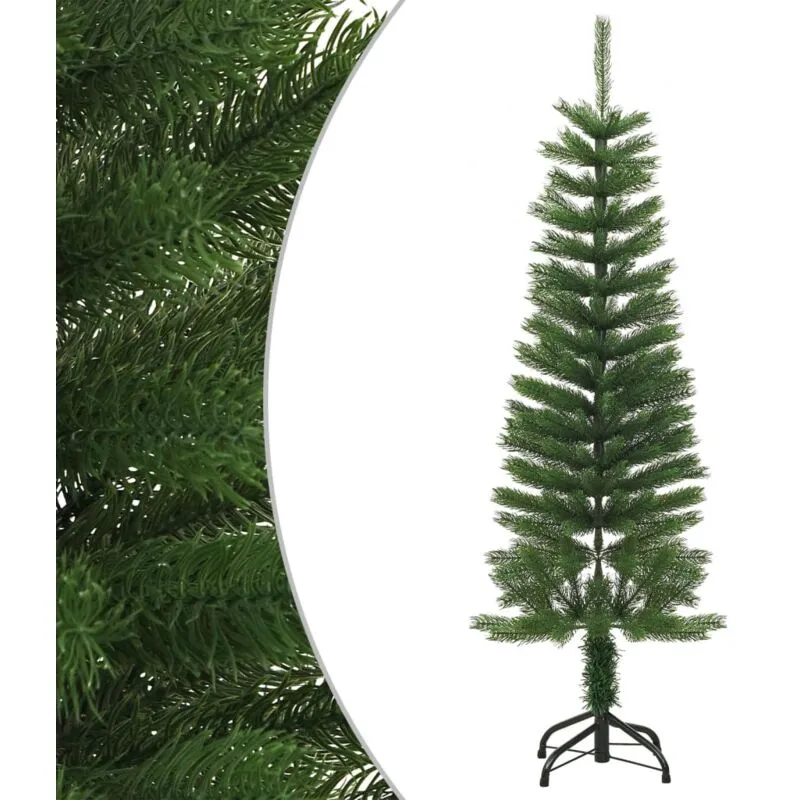 Albero di Natale Artificiale Sottile con Base 120 cm pe - Vidaxl