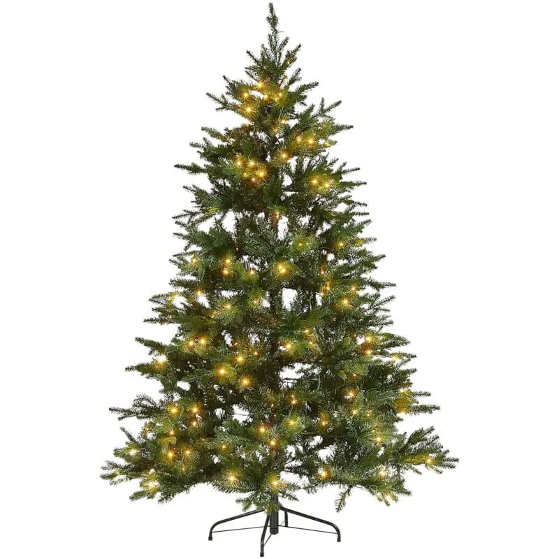 Albero di natale artificiale con lucine pre accese supporto in metallo verde 180 cm Fiddle