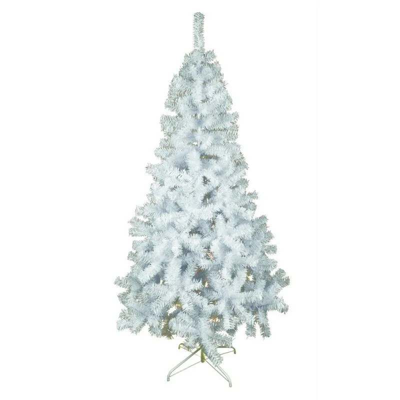 Albero di Natale Bianco artic 210 cm 1000 Rami Fissi Apertura ad Ombrello F4963