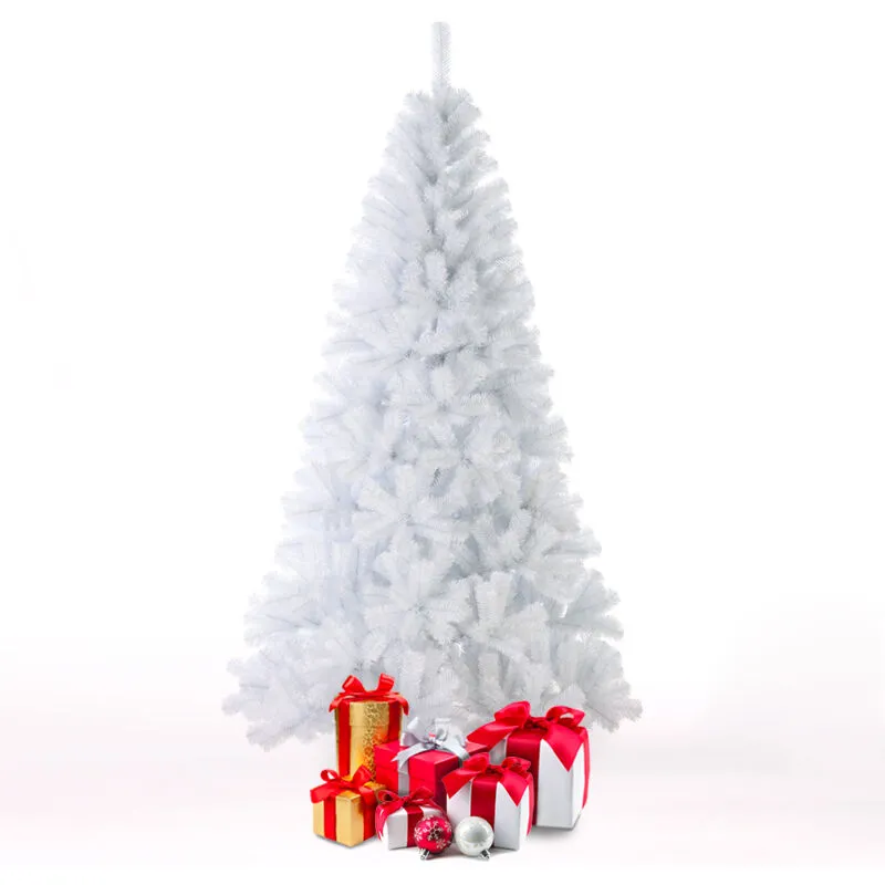 Albero di Natale bianco neve artificiale 210cm rami finti in pvc Aspen