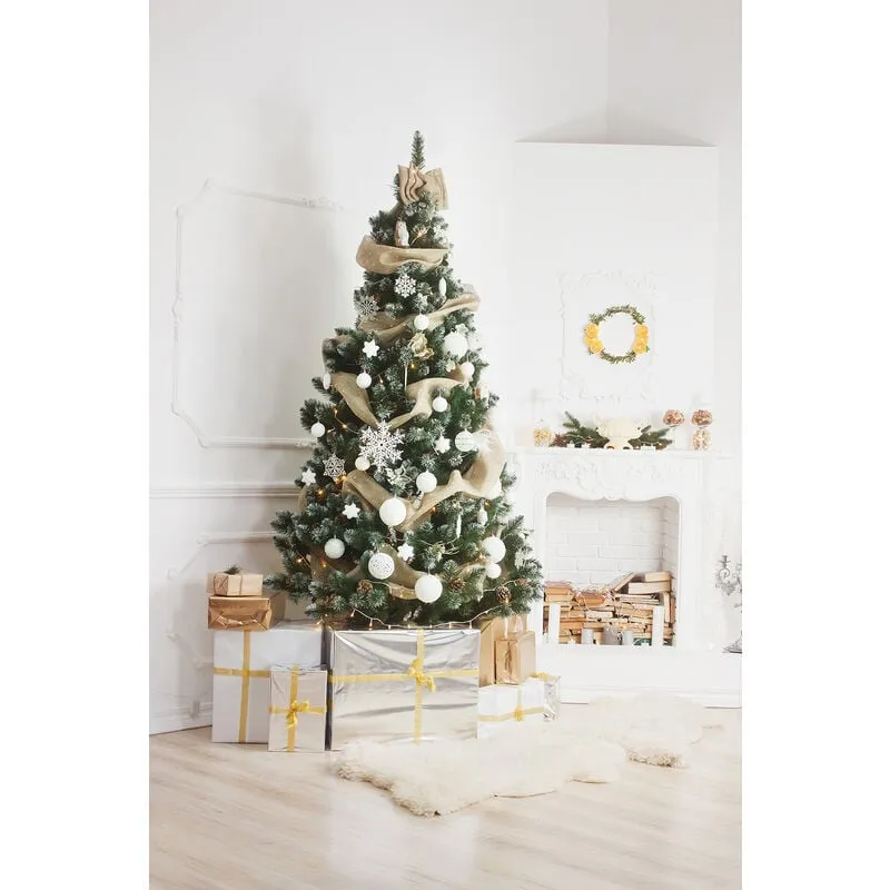 Albero di Natale Edimburgo, Albero artificiale extra folto, Albero effetto reale in pvc, 728 rami, Altezza cm 210 - Dmora