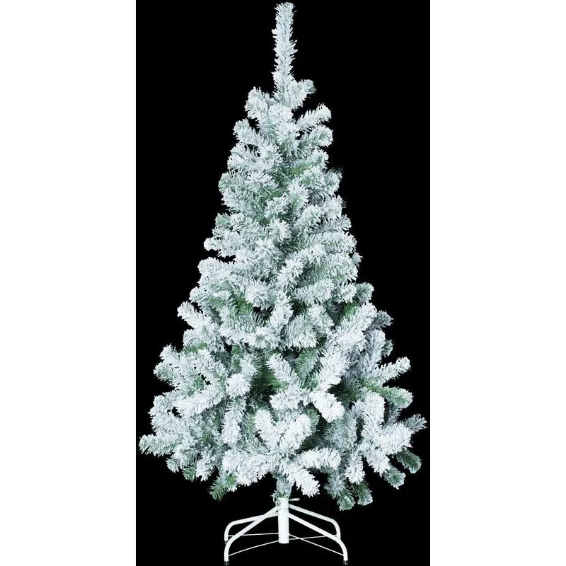 Albero di natale floccato 150 cm verde bianco - Feeric lights & christmas