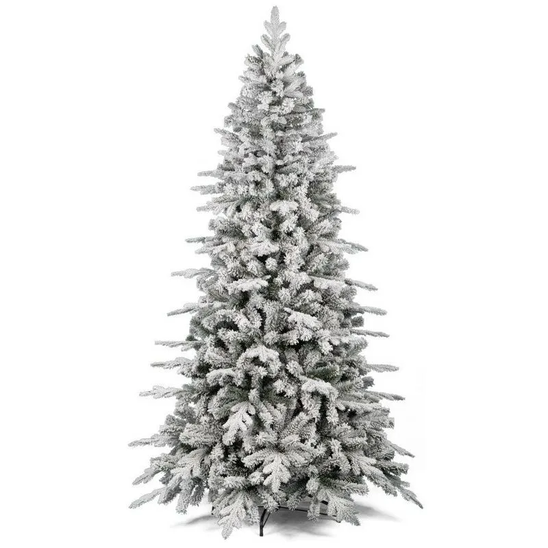 Flora - Albero di Natale Innevato 210 cm elegant floccato con Rami in pe + pvc