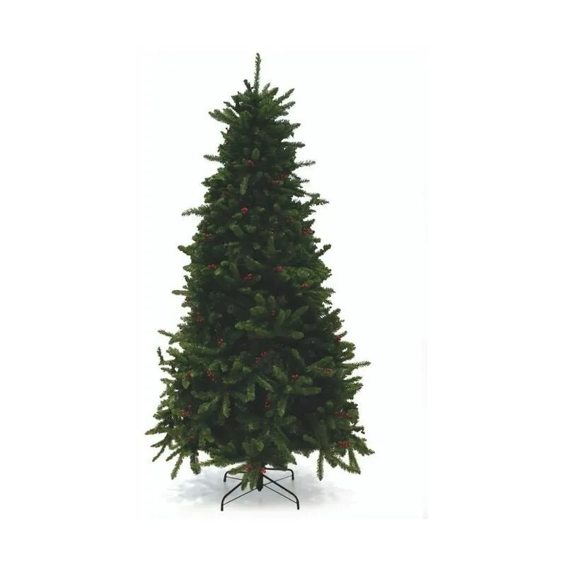 Albero di Natale Nevada con bacche 240 cm 1600 rami in pvc