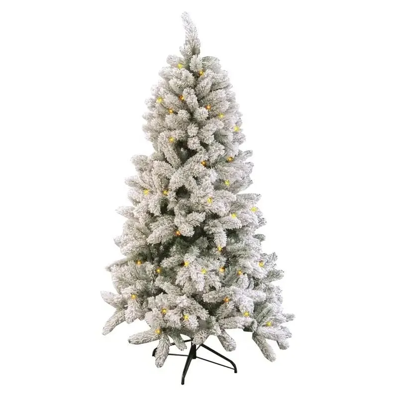 Replood - Albero di Natale Innevato 240 cm Con 400 led e 1000 Rami Folti