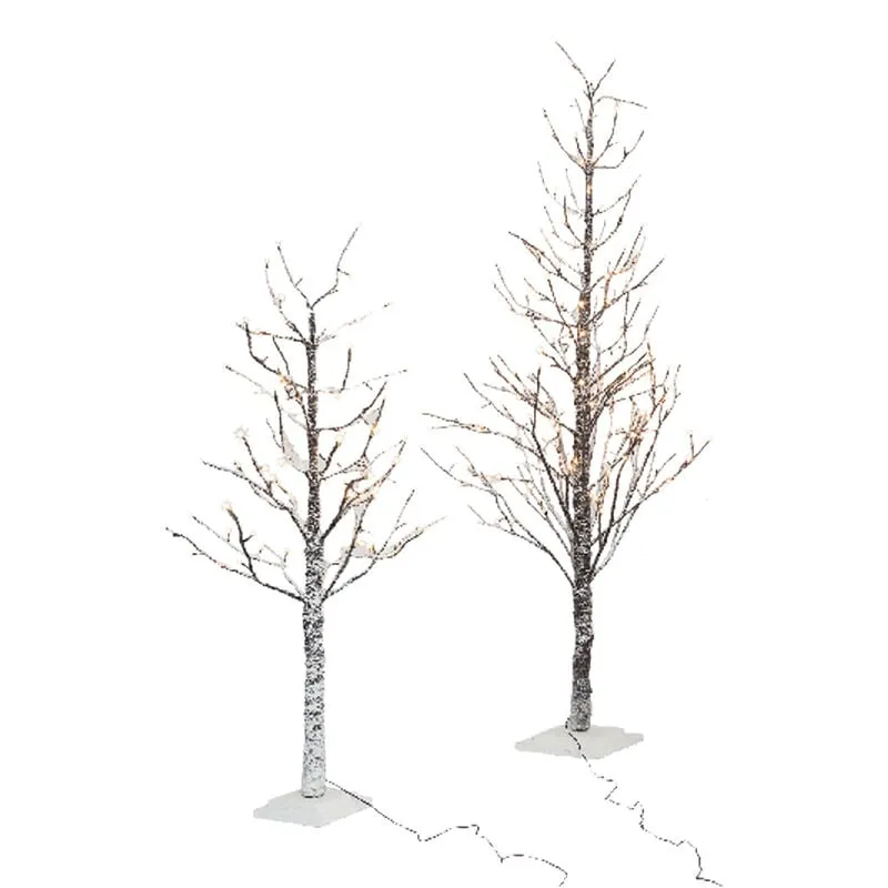 Albero tronco e rami innevati con luci led h. 120 cm - 114 luci led