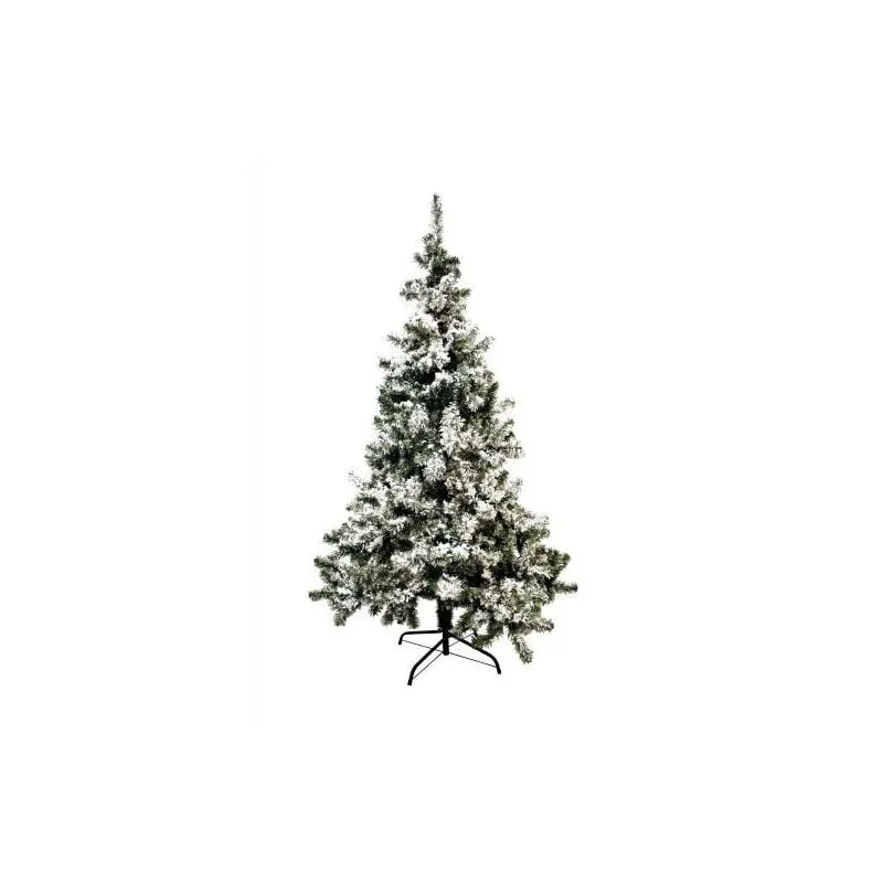 Eacommerce - Albero di Natale Innevato Floccato 210cm 750 Rami pvc con Neve apertura ombrello